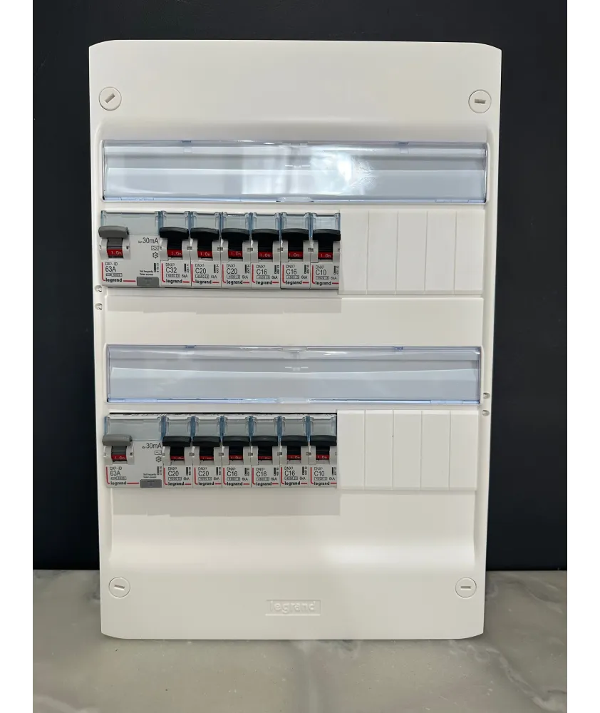 Tableau électrique 2 rangée assemblé par Elec discount avec composant Legrand : 2ID63
