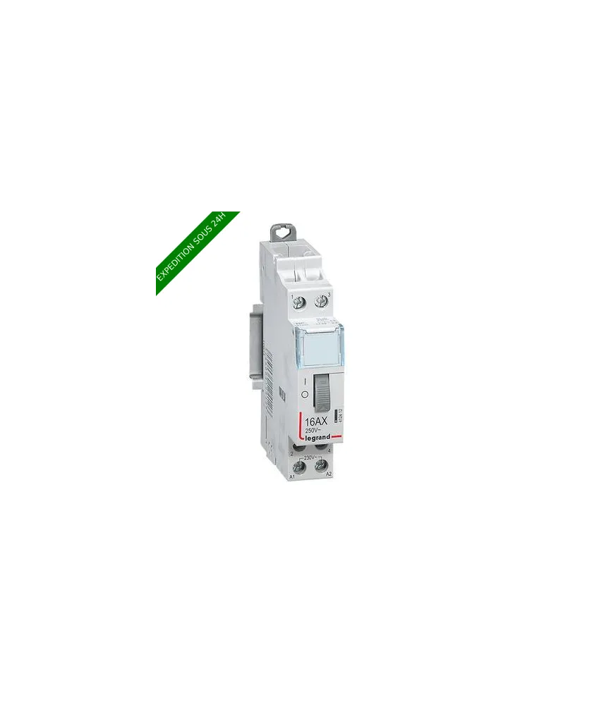 Télérupteur standard à vis 230 V~- 2P 250 V~ 16 A 2F 1 module - LEGRAND - 412412