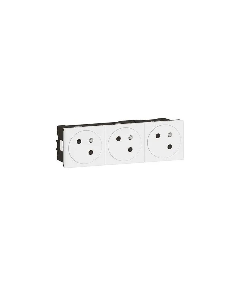 LEGRAND Mosaic Triple prise de courant 2P+T surface MOSAIC Link - Blanc