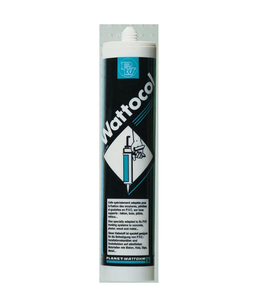 Cartouche de colle rigide pour fixation des moulures