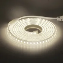 Kit de 50m RUBAN LED Étanche 230V, 120 LEDs/m recoupable silicone Blanc Neutre 4000K