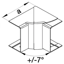 Angle intérieur pour goulotte de distribution lifea LFF 60x90