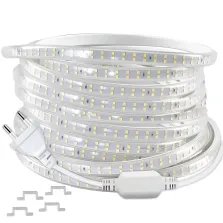 Ruban LED CHANTIER Double rangée sécable 2835 120D en silicone 50M Étanche IP67 3000k