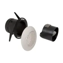 Kit bouche D80 VMC WC bain pour Aldes EasyHOME Autoréglable avec grille BIP