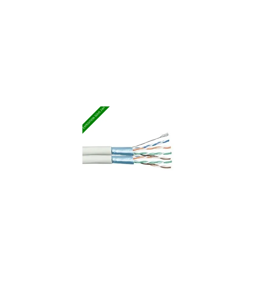 Câble RJ45 Cat6 F/UTP 2x4 paires - au mètre