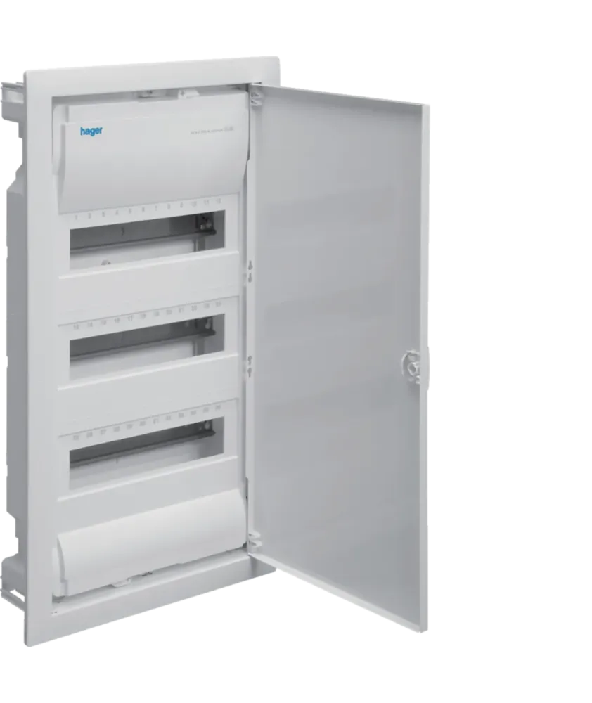Coffret à encastrer Hager 3 rangées 12 modules VU36NC