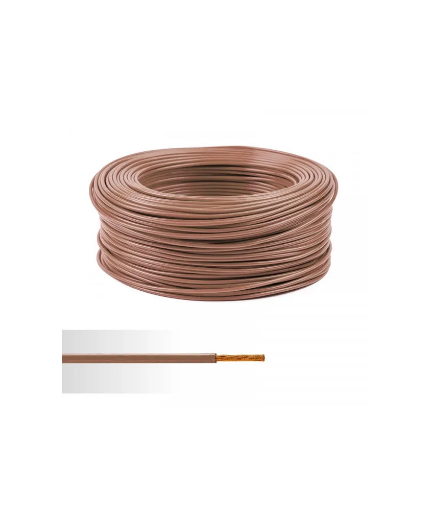 Fil électrique souple ho7v-k 25mm2 marron (prix au m)
